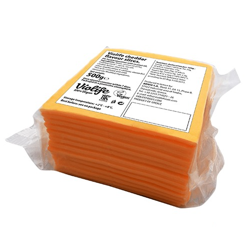 Violife Cheddar Flavour Cheeze Slices 500g