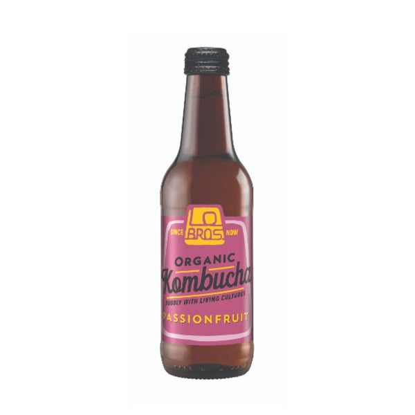Lo Bros Organic Passionfruit Kombucha 330ml (6pk)