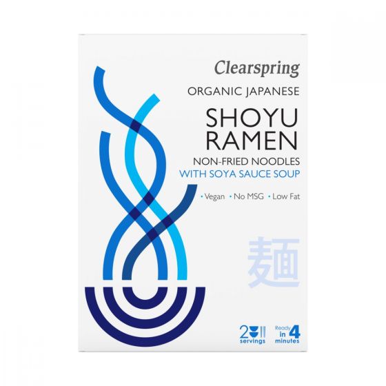 Clearspring Organic Japanese Shoyu Ramen Noodles with Soya Sauce Soup 105g