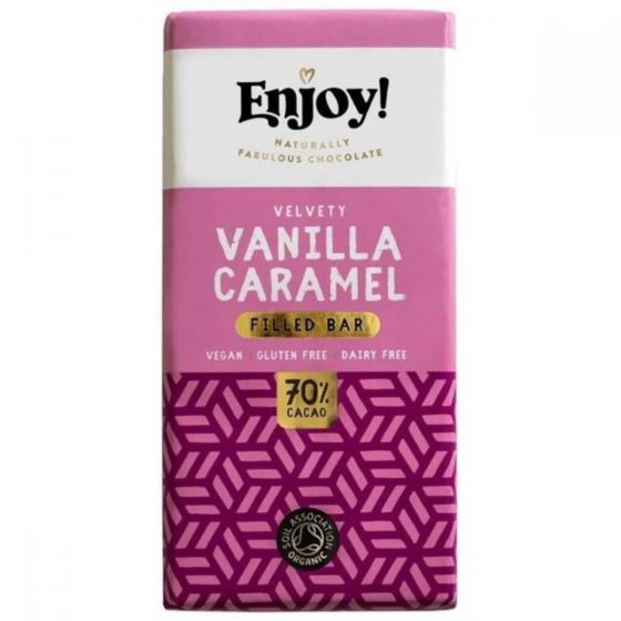 Enjoy! Velvety Vanilla Caramel Filled Chocolate Bar 70g