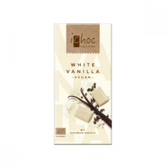 iChoc White Vanilla White Rice Chocolate Bar 80g