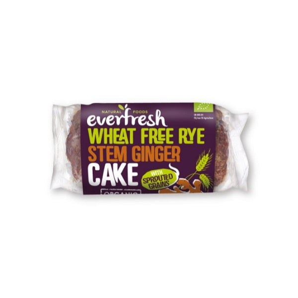 Everfresh Organic Sprouted Rye & Stem Ginger Cake 350g