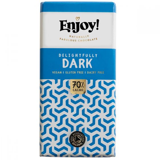 Enjoy! Delightfully Dark 70% Cacao Chocolate Bar 70g