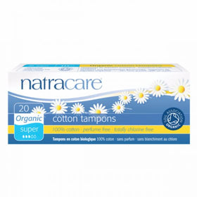 Natracare Super Non-Applicator Organic Cotton Tampons (20)