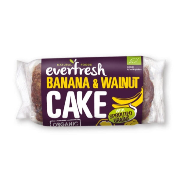 Everfresh Organic Sprouted Banana & Walnut Cake 350g
