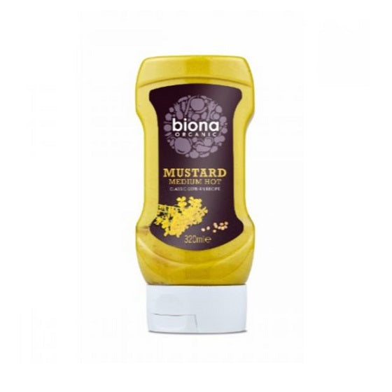 Biona Organic Medium Hot Squeezy Mustard 320ml
