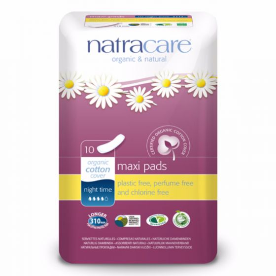 Natracare Night Time Natural Maxi Pads (10)