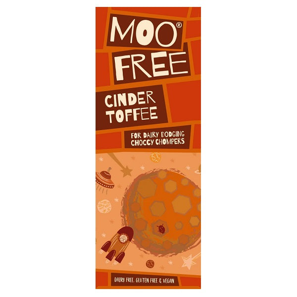 Moo Free Premium Dairy-Free Cinder Toffee Chocolate Bar 80g