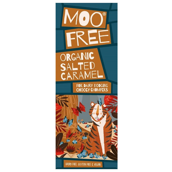 Moo Free Premium Dairy-Free Organic Salted Caramel Chocolate Bar 80g