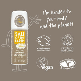 Salt Of The Earth - Amber & Sandalwood Natural Deodorant Roll On 75ml