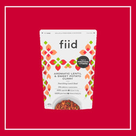 Fiid Ready Meal - Aromatic Sweet Potato & Lentil Curry Pouch 400g
