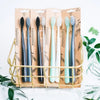 Natural Family Co. Bio Toothbrush - Pirate Black & Ivory Desert (Twin Pack)