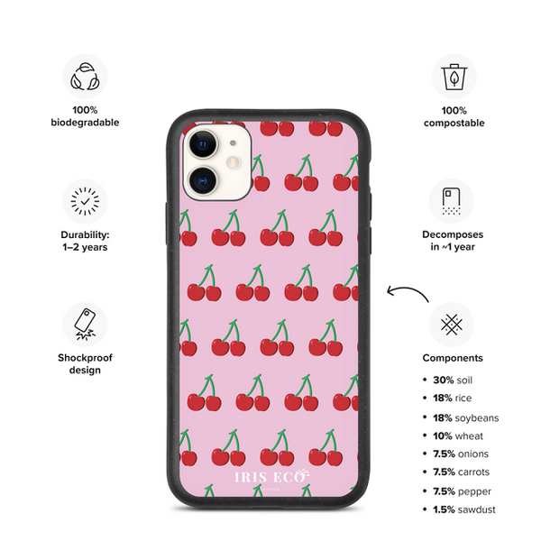 Iris Eco Miss Cherry Biodegradable iPhone Case