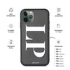 Iris Eco Biodegradable iPhone Case with Personalised Initials in Black & White