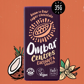 Ombar Centres Coconut & Vanilla Chocolate Bar 35g