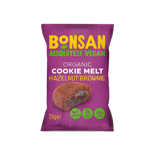 Bonsan Organic Hazelnut Brownie Cookie Melt 25g