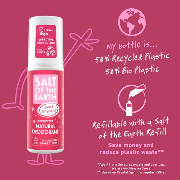 Salt Of The Earth - Sweet Strawberry Natural Deodorant Spray 100ml