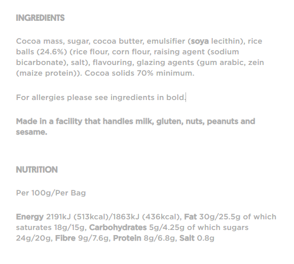 Doisy & Dam Ballers - Crunchy Dark Chocolate Balls 25g