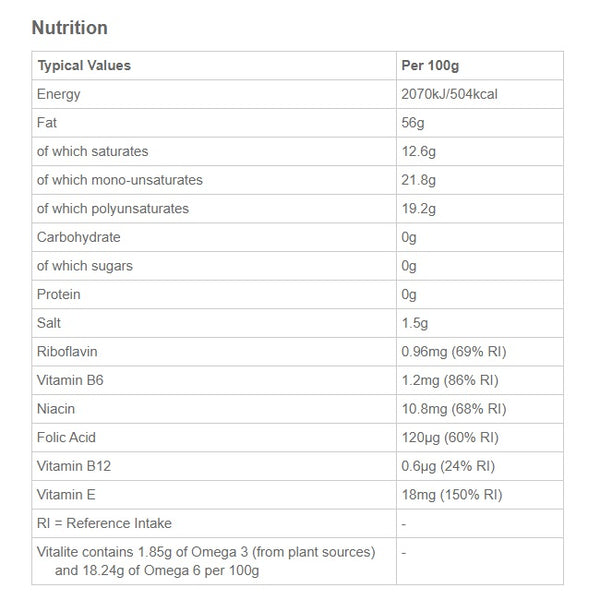 Vitalite Dairy-Free Spread 500g
