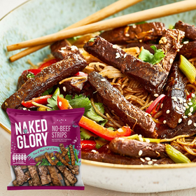 Naked Glory Meat-Free Vegan No-Beef Strips 165g