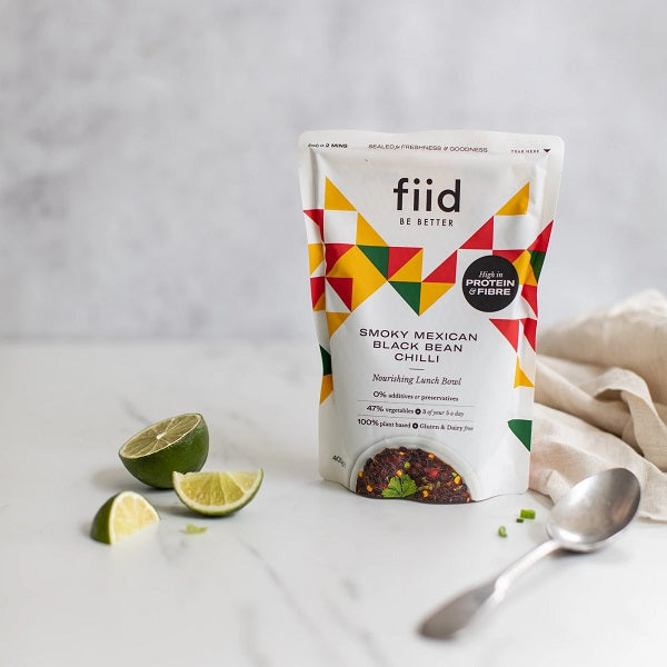 Fiid Ready Meal - Smoky Mexican Black Bean Chilli Pouch 400g