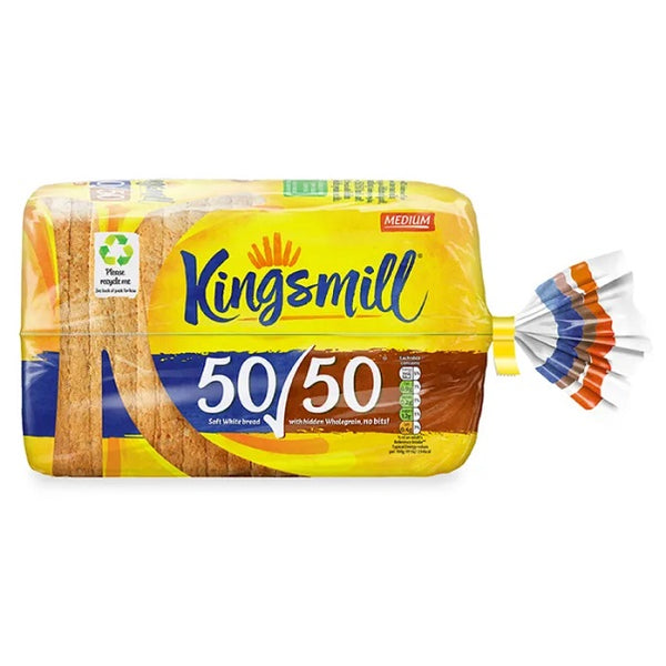 Kingsmill Medium 50/50 Bread 800g