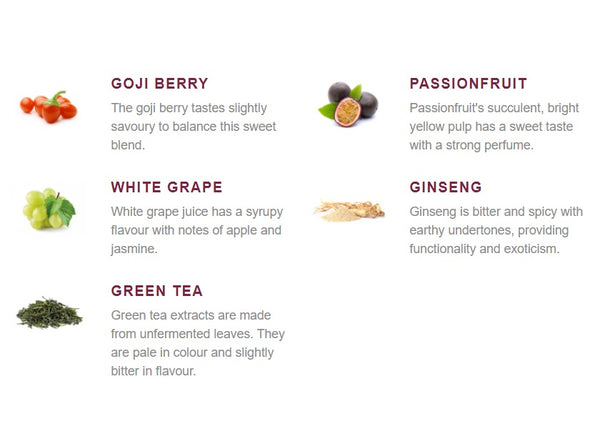 The Berry Co. - Goji, Passionfruit, White Grape, Ginseng & Green Tea Sparkling Drink 250ml