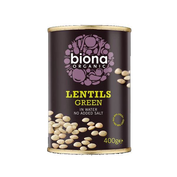Biona Organic Green Lentils in water 400g