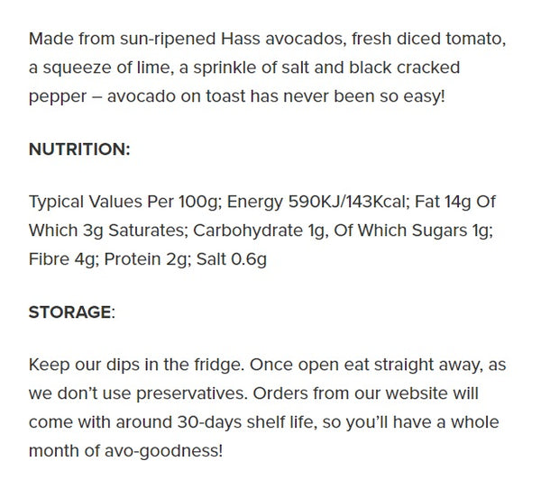 Holy Moly Breakfast Avocado Dip 150g