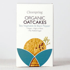 Clearspring Sea Vegetable & Black Pepper Organic Oatcakes 200g