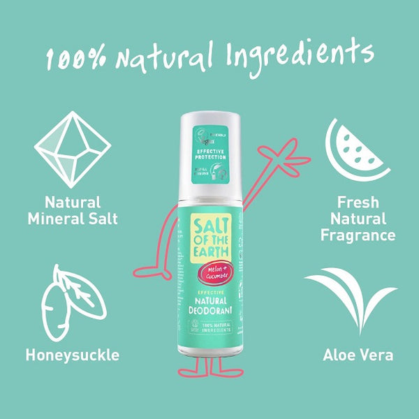 Salt Of The Earth - Melon & Cucumber Travel Deodorant Spray 50ml