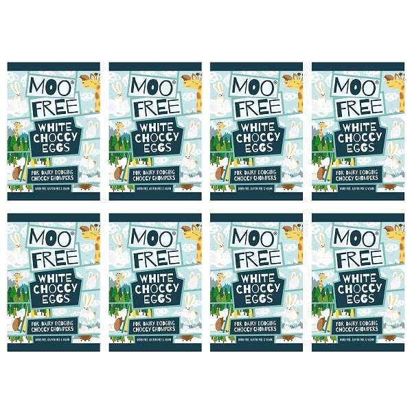 Moo Free Dairy-Free White Chocolate Mini Eggs 80g (8pk)