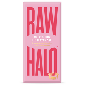 Raw Halo Vegan Mylk & Pink Salt Chocolate Bar 70g (10pk)