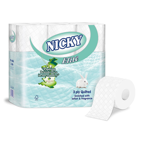 Nicky Elite 3 Ply Quilted Toilet Tissue Rolls (18pk)