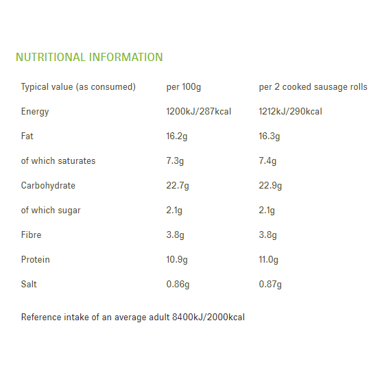 Linda McCartney's Meat-Free Sausage Rolls 342g (6pk)