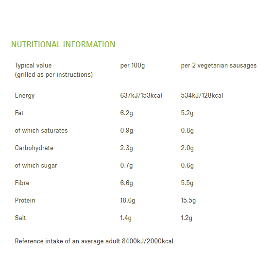 Linda McCartney's Vegetarian Sausages 270g (6pk)