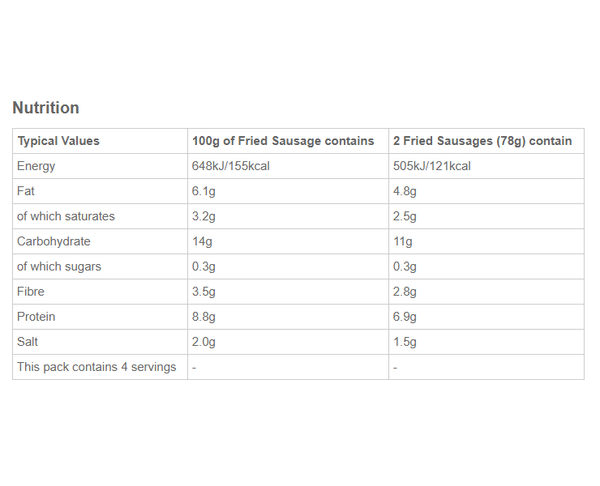 Richmond 8 Meat-Free Frozen Sausages 336g