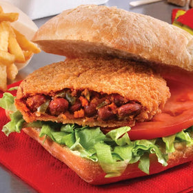 KaterVeg Breaded Spicy Bean Burger Jumbo Pack (24pk)