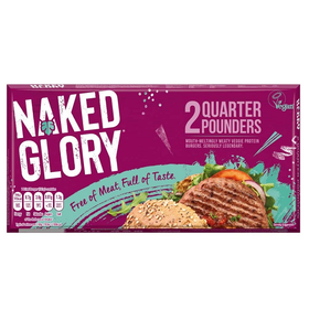 Naked Glory Meat-Free Vegan Quarter Pounders 227g (2pk)