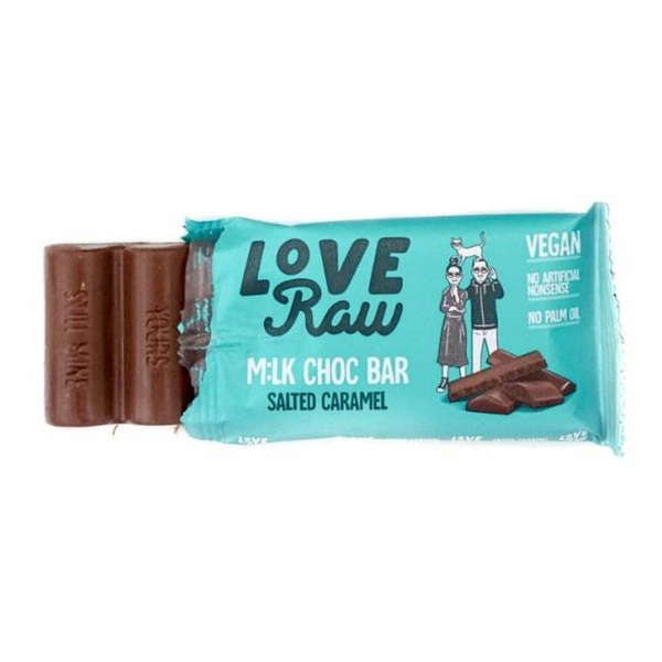 LoveRaw Salted Caramel M:Lk Choc Bar 30g (6pk)