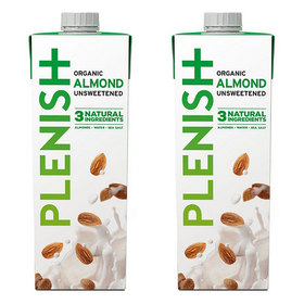 Plenish Long Life Unsweetened Organic Almond M*Lk 1Ltr (2pk)