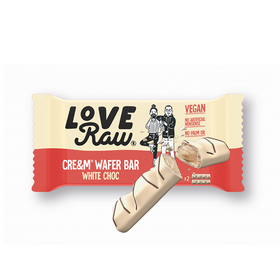LoveRaw White Choc Cre&M Filled Wafer Bars 45g (12pk)
