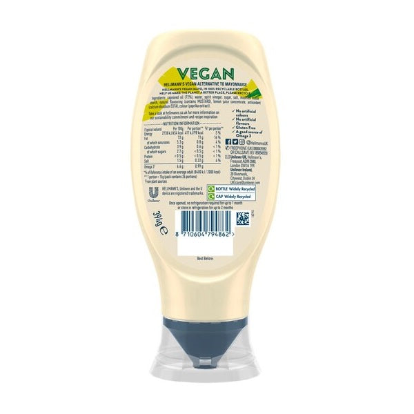 Hellmann's Squeezy Vegan Mayonnaise 394g