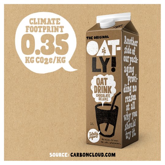 Oatly Oat Drink Chocolate Deluxe 1L (Twin Pack)