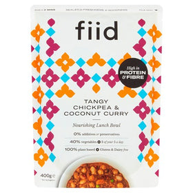 Fiid Ready Meal - Tangy Coconut & Chickpea Curry Pouch 400g