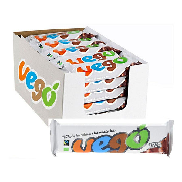 Vego Whole Hazelnut Chocolate Bar 150g (20pk)