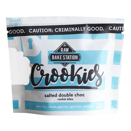 Raw Bake Station Crookies - Salted Double Choc Cookie Bites