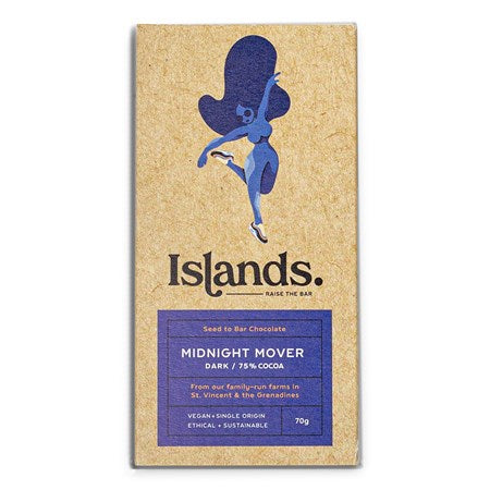 Islands Midnight Mover - 75% Dark Chocolate Bar