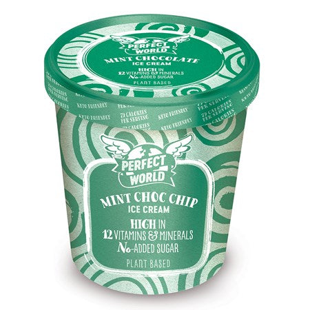 Perfect World Mint Choc Chip Vegan Ice Cream 500ml