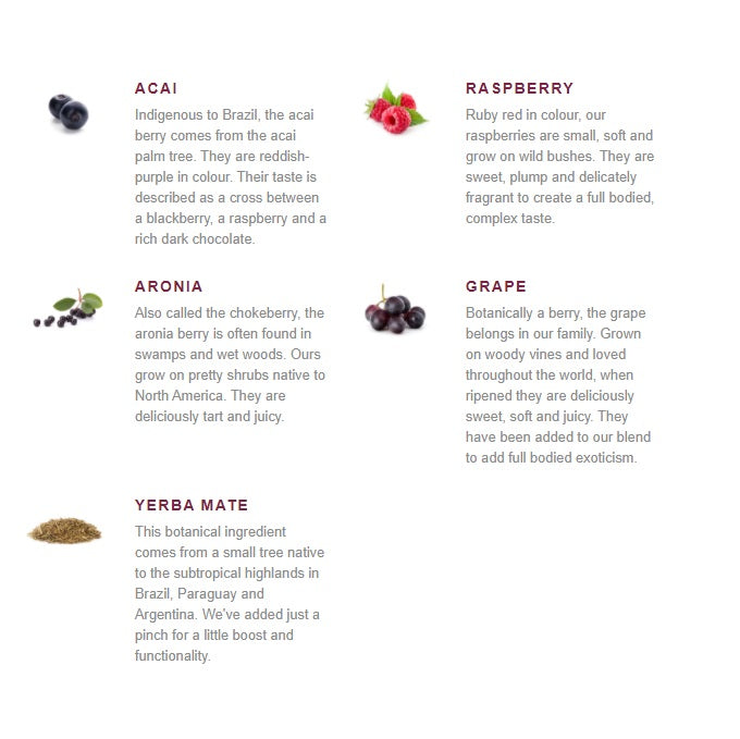 The Berry Company - Acai Berry, Raspberry & Yerba Mate Lightly Sparkli ...